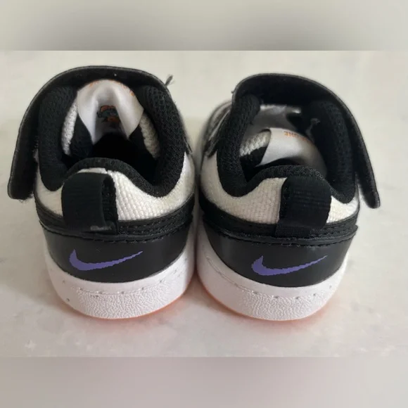 Nike Court Borough Toddler Shoes, White/Black, Size 3C - Picture 4 of 7